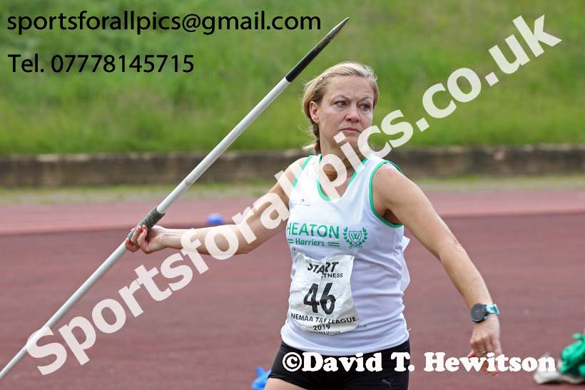 Womens javelin, 2019 NEMA Track and Field Champs, Monkton. Photo:  David T. Hewitson/Sports for All Pics